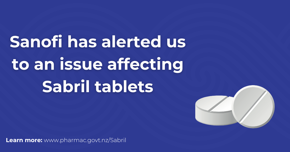There is an issue affecting Sabril tablets