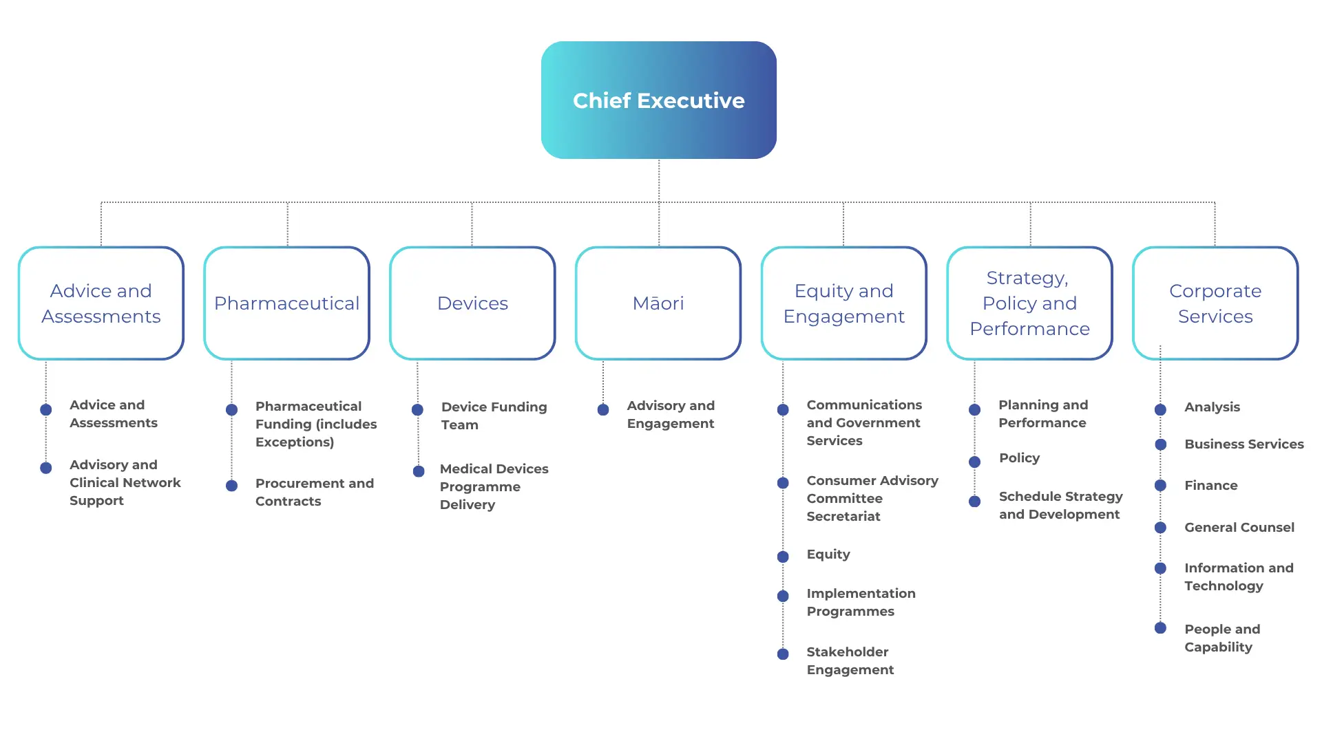 Graphic representation of our structure. See "Text for chart" for the words. .